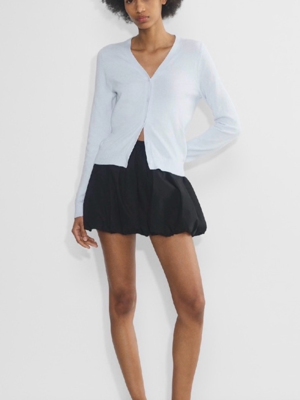 Aritzia bubble mini skirt in black